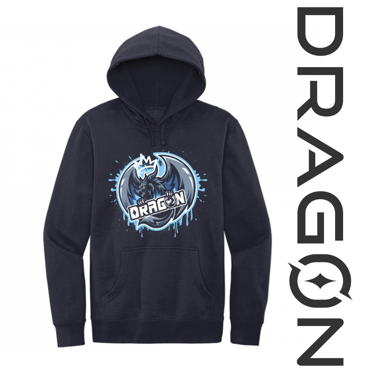 DRAG0N Splash Blue Hooded Sweatshirt